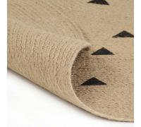 Berkfield Modern Handmade Rug Jute With Triangle Print 90 Cm