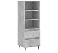 Berkfield Modern Highboard Concrete Grey 40X36X110 Cm Engineered Wood