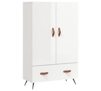 Berkfield Modern Highboard High Gloss White 69.5X31X115 Cm Engineered Wood
