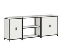 Berkfield Modern Kitchen Storage Set With Shelf 3 Pcs White 240 X 50 X 92 Cm