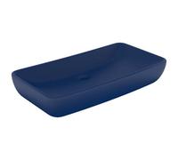 Berkfield Modern Luxury Basin Rectangular Matt Dark Blue 71X38 Cm Ceramic