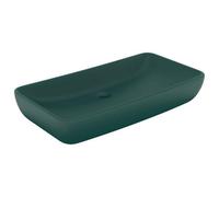 Berkfield Modern Luxury Basin Rectangular Matt Dark Green 71X38 Cm Ceramic