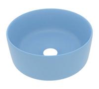 Berkfield Modern Luxury Wash Basin Round Matt Light Blue 40X15 Cm Ceramic