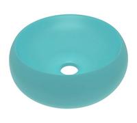Berkfield Modern Luxury Wash Basin Round Matt Light Green 40X15 Cm Ceramic