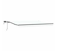 Berkfield Modern Manual Retractable Awning With Led White 400X300 Cm