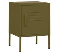 Berkfield Modern Nightstands 2 Pcs Olive Green 35X35X51 Cm Steel