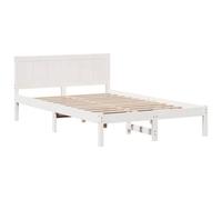 Berkfield Modern Pine Wood Bed Frame White Solid Pine Wood 120 X 200 Cm Durable