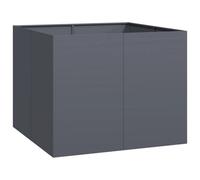 Berkfield Modern Planter Anthracite 100X100X80 Cm Steel