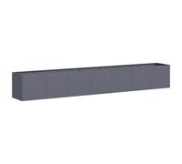 Berkfield Modern Planter Anthracite 280X40X40 Cm Cold-Rolled Steel