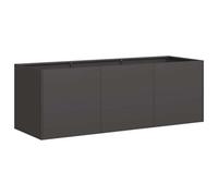 Berkfield Modern Planter Black 120X40X40 Cm Cold-Rolled Steel