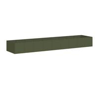 Berkfield Modern Planter Olive Green 360X80X40 Cm Steel