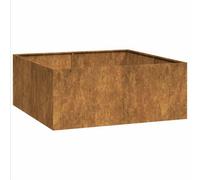 Berkfield Modern Planter Rusty 100X100X40 Cm Weathering Steel