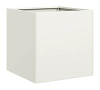 Berkfield Modern Planter White 40X40X40 Cm Cold-Rolled Steel