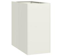 Berkfield Modern Planter White 40X80X80 Cm Steel
