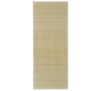 Berkfield Modern Rectangular Natural Bamboo Rug 150 X 200 Cm