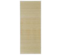 Berkfield Modern Rectangular Natural Bamboo Rug 80 X 300 Cm