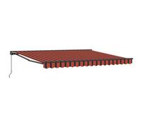 Berkfield Modern Retractable Awning Manual Orange And Brown 400X300 Cm Fabric