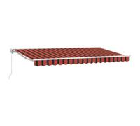 Berkfield Modern Retractable Awning Orange And Black 350X200 Cm Fabric And Metal