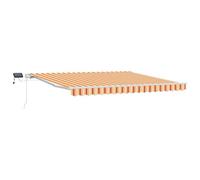 Berkfield Modern Retractable Awning With Manual 400 X 300 Cm Yellow And Orange
