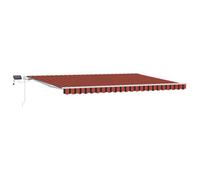 Berkfield Modern Retractable Awning With Manual 500 X 350 Cm Orange And Brown