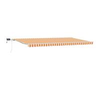 Berkfield Modern Retractable Awning With Manual 600 X 350 Cm Yellow And Orange