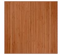Berkfield Modern Rug Square Brown100X100 Cm Bamboo