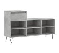 Berkfield Modern Shoe Cabinet Concrete Grey 102X36X60 Cm Engineered Wood