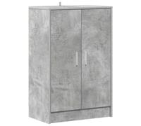Berkfield Modern Shoe Cabinet Concrete Grey 60X35X92 Cm Engineered Wood