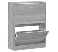 Berkfield Modern Shoe Cabinet Grey Sonoma 63X24X81 Cm Engineered Wood