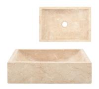 Berkfield Modern Sink 45X30X12 Cm Marble Cream