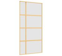 Berkfield Modern Sliding Door Gold 102.5X205 Cm Frosted Esg Glass And Aluminium