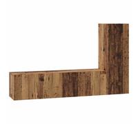 Berkfield Modern Tv Cabinet Set 3 Pcs Old Wood 160 X 30 X 30 Cm Engineered Wood
