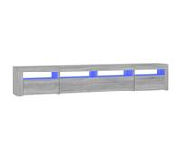 Berkfield Modern Tv Cabinet With Led Lights Grey Sonoma 240X35X40 Cm