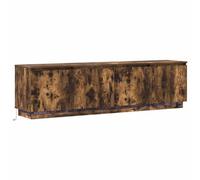 Berkfield Modern Tv Cabinet With Led Smoky Oak 180X38X49 Cm Engineered Wood