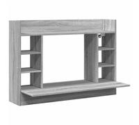 Berkfield Modern Wall-Mounted Desk Grey Sonoma 105X48X75 Cm Engineered Wood