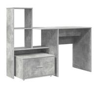 Berkfield Modern With Drawer Concrete Grey 131.5 X 50 X 106.5 Cm Engineered Wood