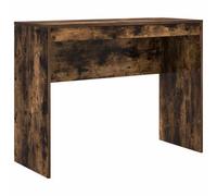 Berkfield Modern Writing Desk Smoked Oak Engineered Wood 100 X 40 X 76 Cm