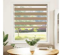 Berkfield Modern Zebra Blind Sand Brown 105X100 Cm Fabric Width 100.9 Cm Polyester