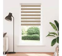 Berkfield Modern Zebra Blind Sand Brown 105X200 Cm Fabric Width 100.9 Cm Polyester