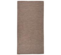 Outdoor Flatweave Rug Brown Runner Area Floor Carpet Mat vidaXL