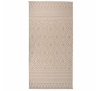 Berkfield Outdoor Flatweave Rug 100X200 Cm Brown Stripes
