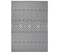 Berkfield Outdoor Flatweave Rug 120X170 Cm Blue Stripes