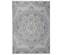 Berkfield Outdoor Flatweave Rug 140X200 Cm Blue Pattern