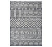 Berkfield Outdoor Flatweave Rug 140X200 Cm Blue Stripes