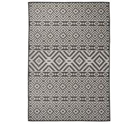 Berkfield Outdoor Flatweave Rug 160X230 Cm Black Stripes
