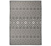 Berkfield Outdoor Flatweave Rug 200X280 Cm Black Stripes