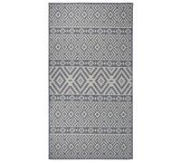 Berkfield Outdoor Flatweave Rug 80X150 Cm Blue Stripes