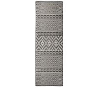 Berkfield Outdoor Flatweave Rug 80X250 Cm Black Stripes