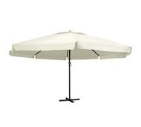 Berkfield Outdoor Parasol With Aluminium Pole 600 Cm Sand White