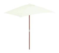 Berkfield Outdoor Parasol With Wooden Pole 150X200 Cm Sand